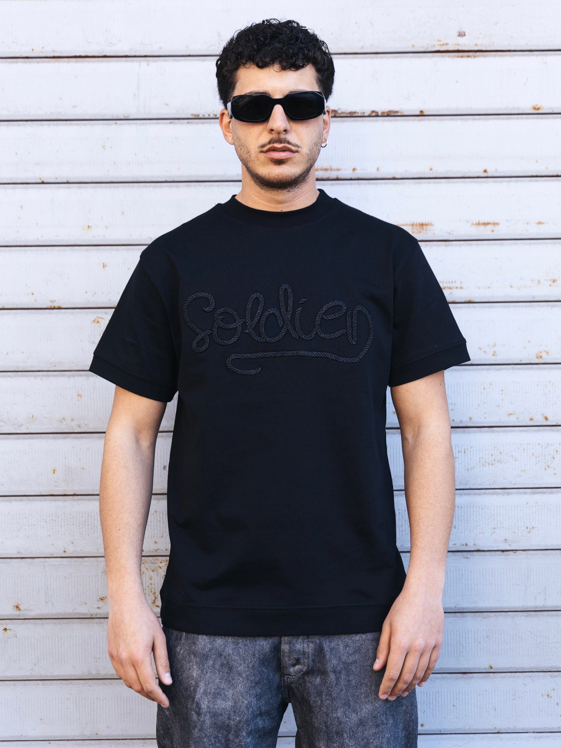 T-SHIRT SOLDIER LUREX NERA