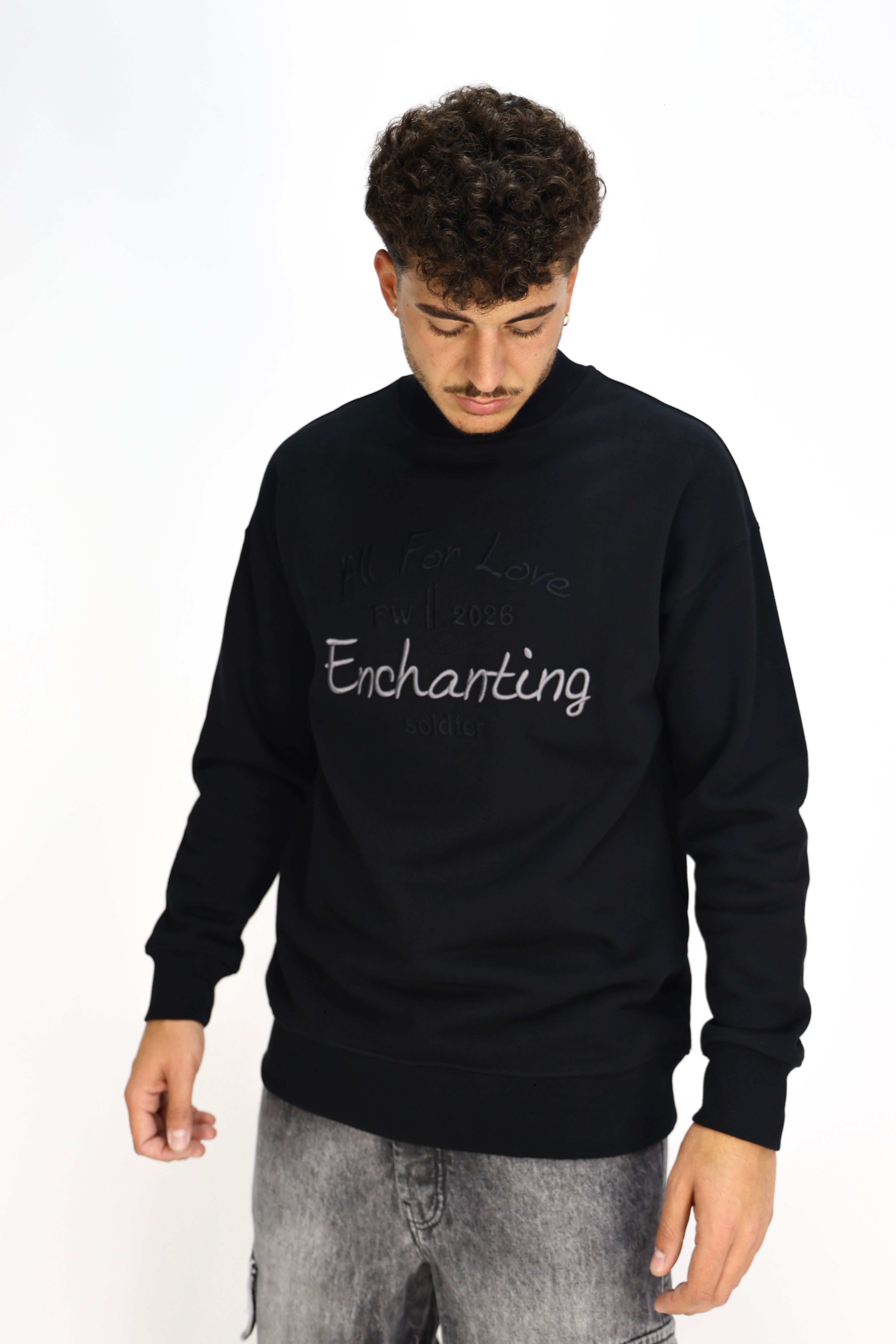 FELPA SOLDIER ALL FOR LOVE NERA