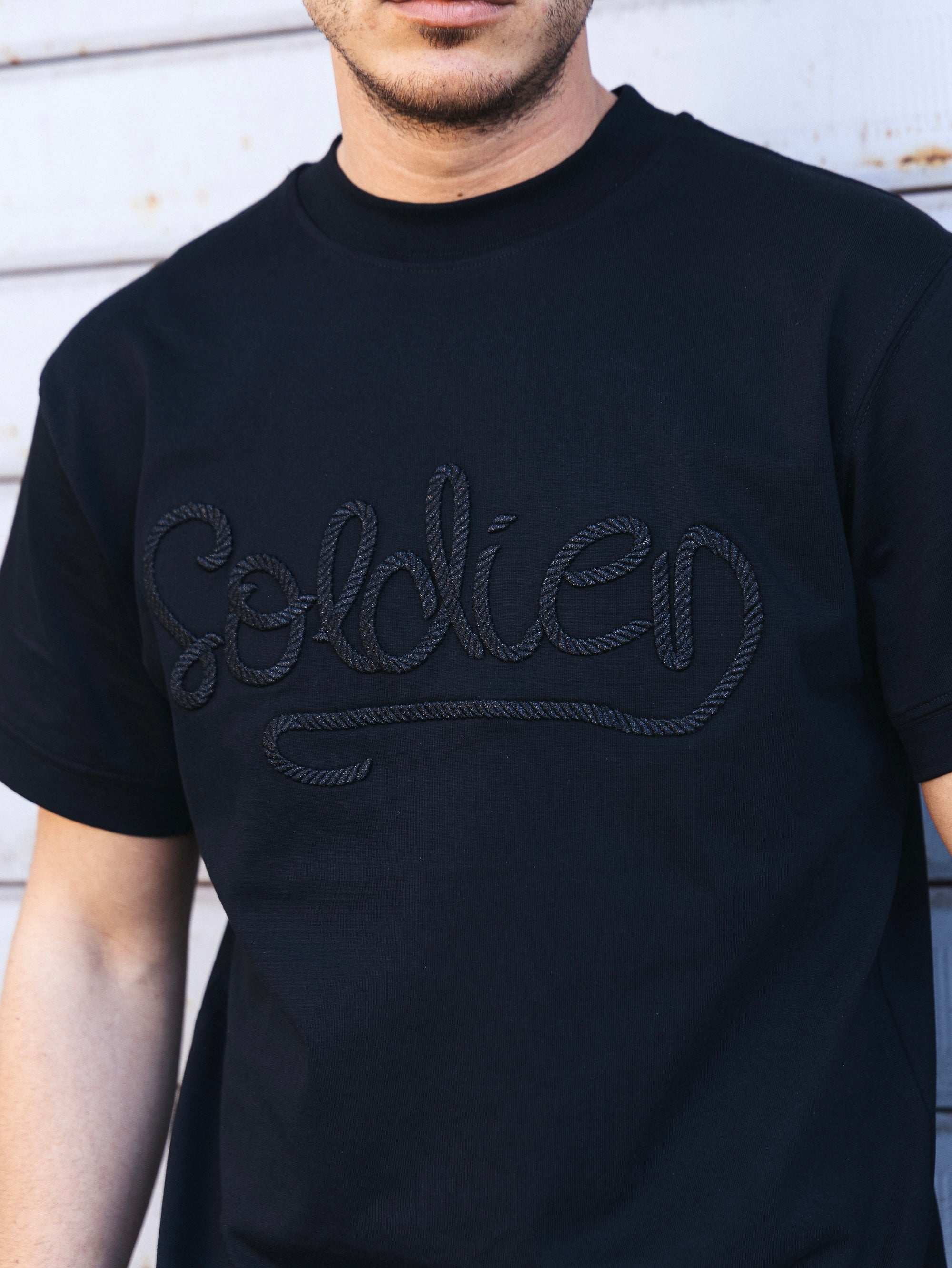 T-SHIRT SOLDIER LUREX NERA