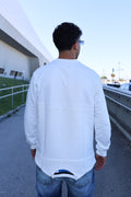 FELPA SOLDIER DOPPIO COLLO BIANCA