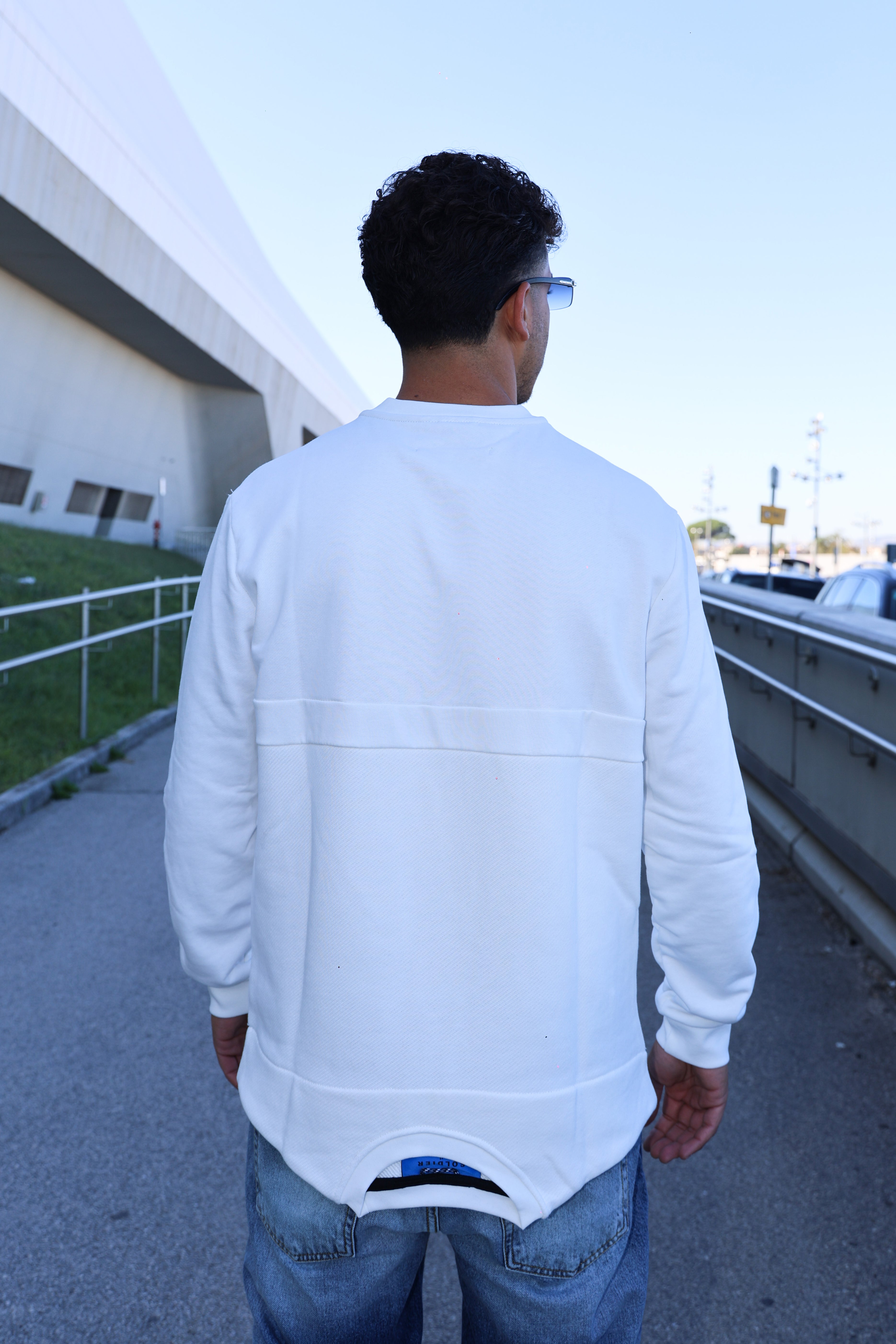 FELPA SOLDIER DOPPIO COLLO BIANCA