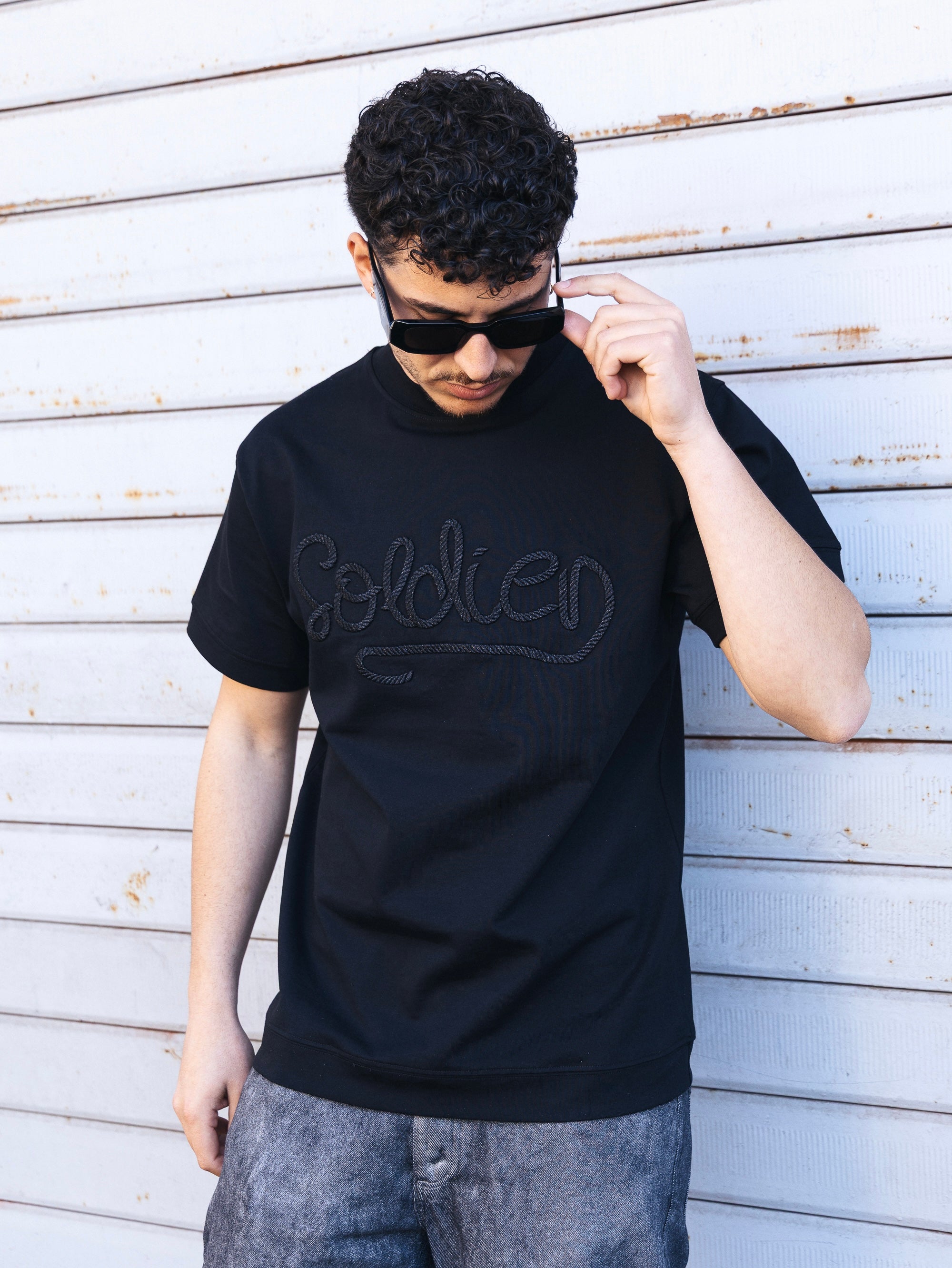 T-SHIRT SOLDIER LUREX NERA