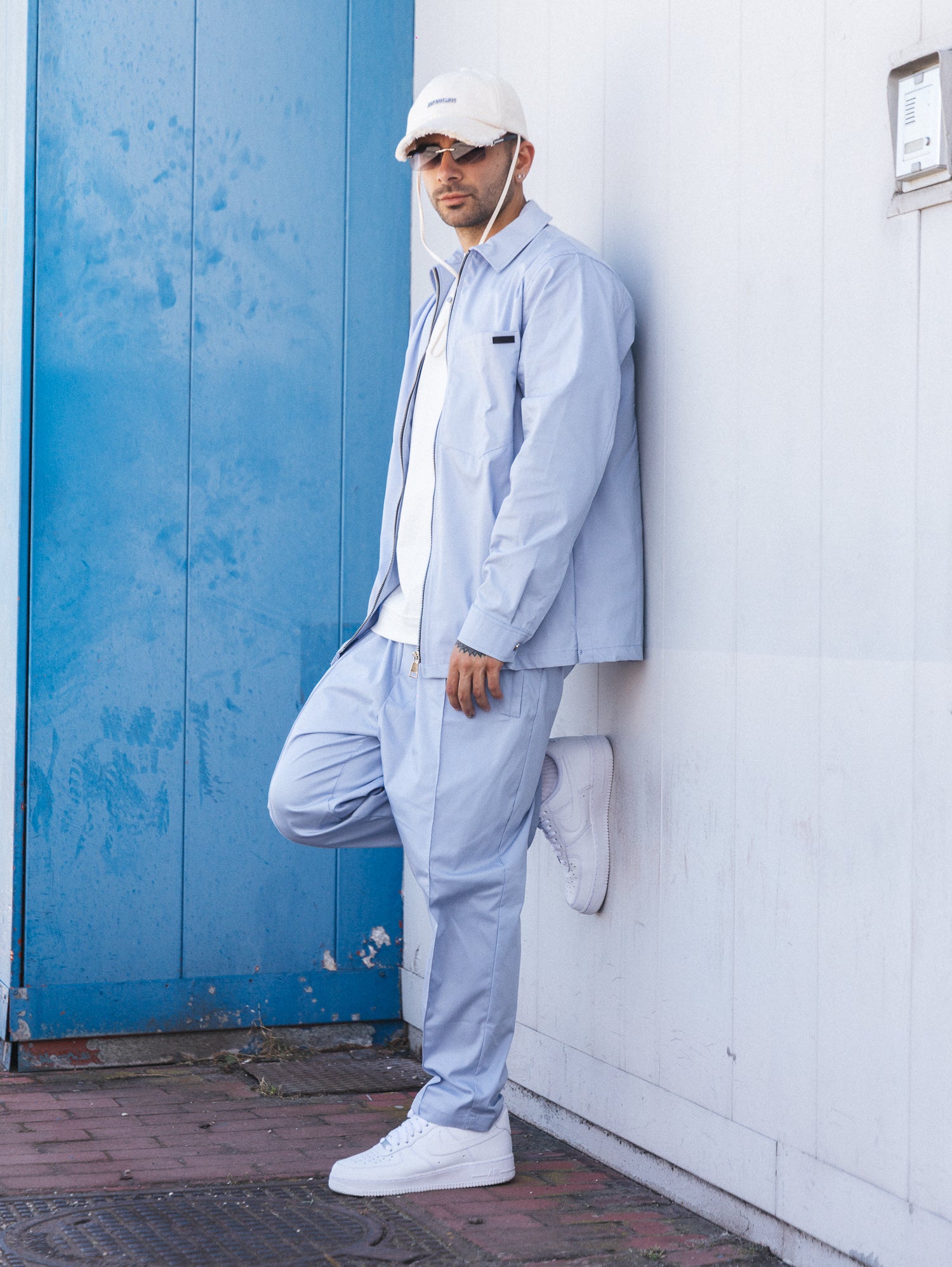 COORDINATO SOLDIER ZIP CELESTE