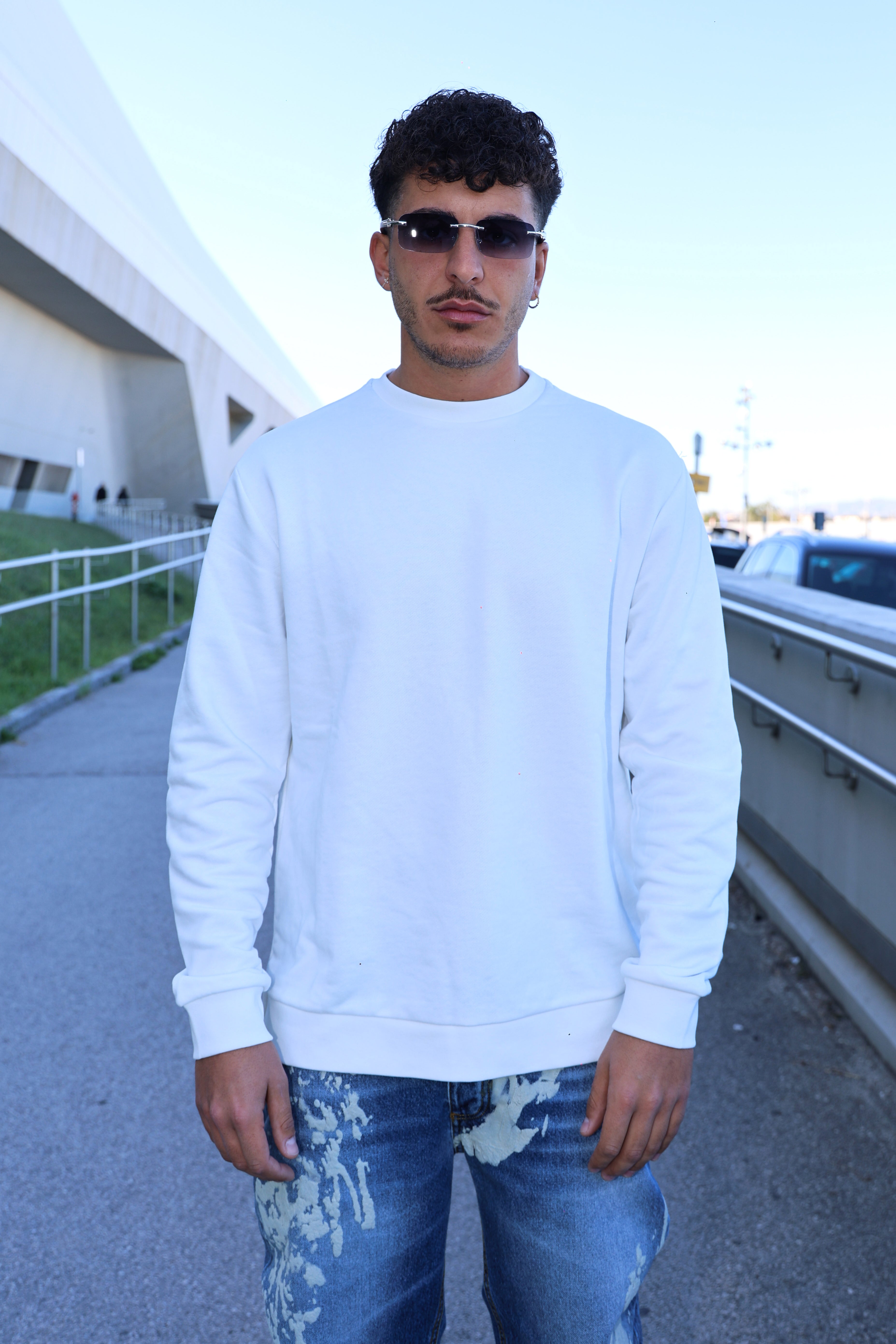 FELPA SOLDIER DOPPIO COLLO BIANCA