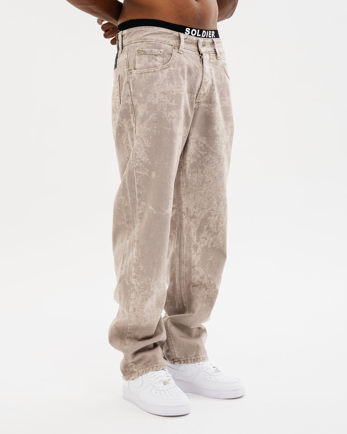 JEANS SOLDIER BAGGY DRILL LASER BEIGE