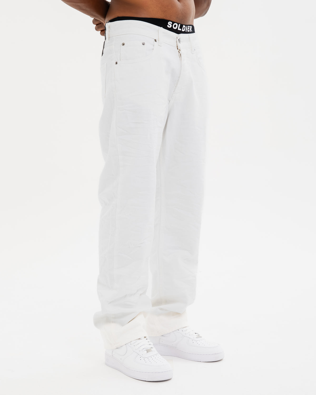 JEANS SOLDIER BAGGY DRILL 3D BIANCO