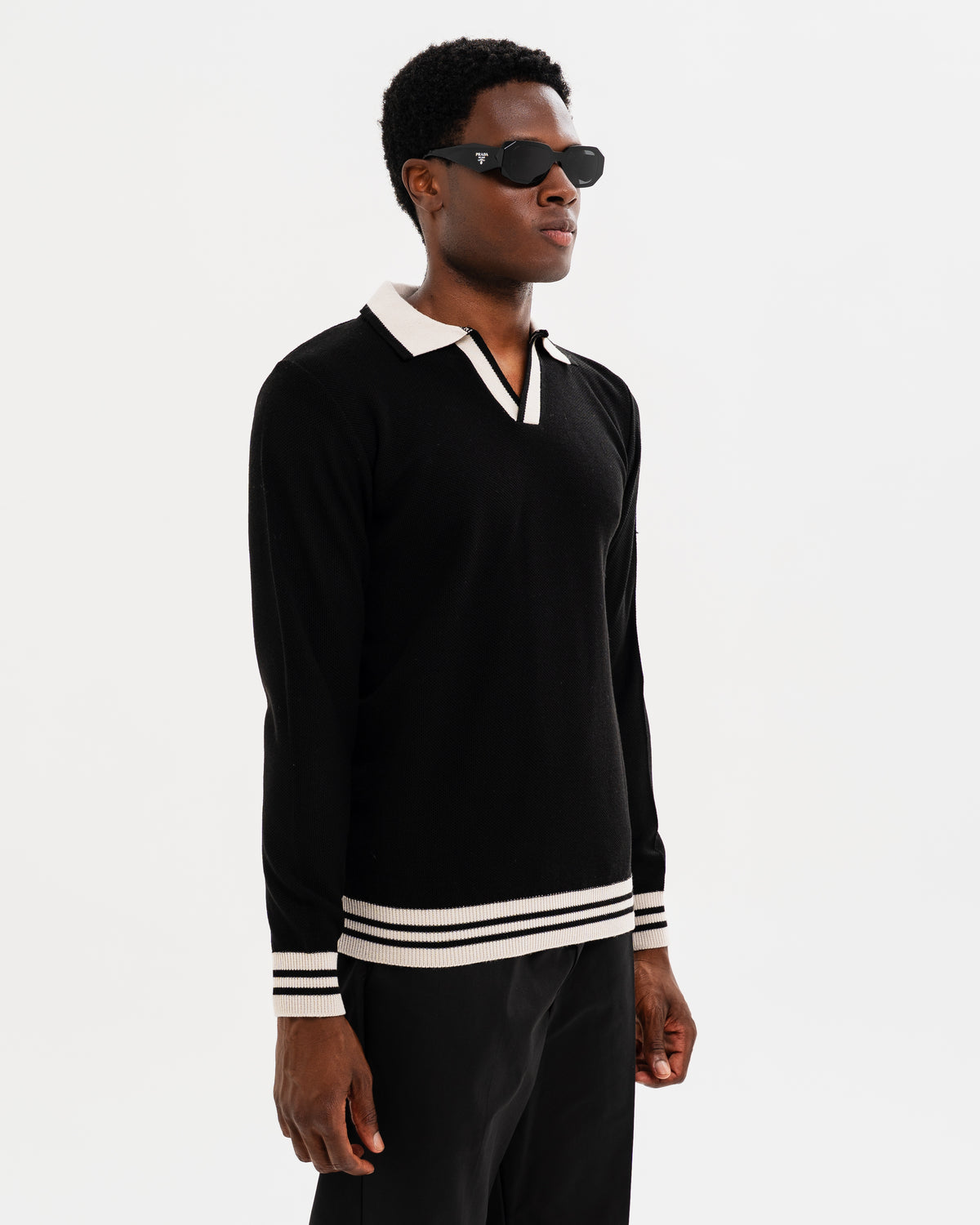 POLO FILO SOLDIER MANICA LUNGA NERA