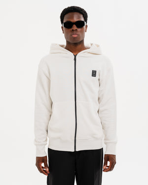 FELPA SOLDIER CAPP. ZIP BIANCA