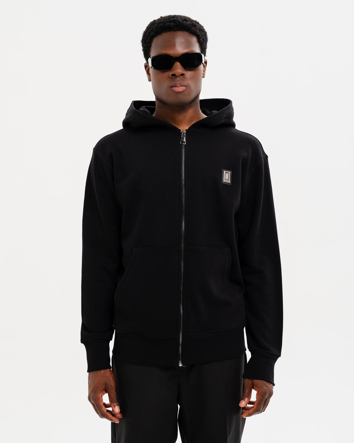 FELPA SOLDIER CAPP. ZIP NERA