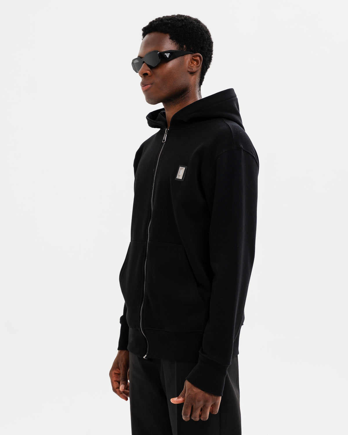FELPA SOLDIER CAPP. ZIP NERA