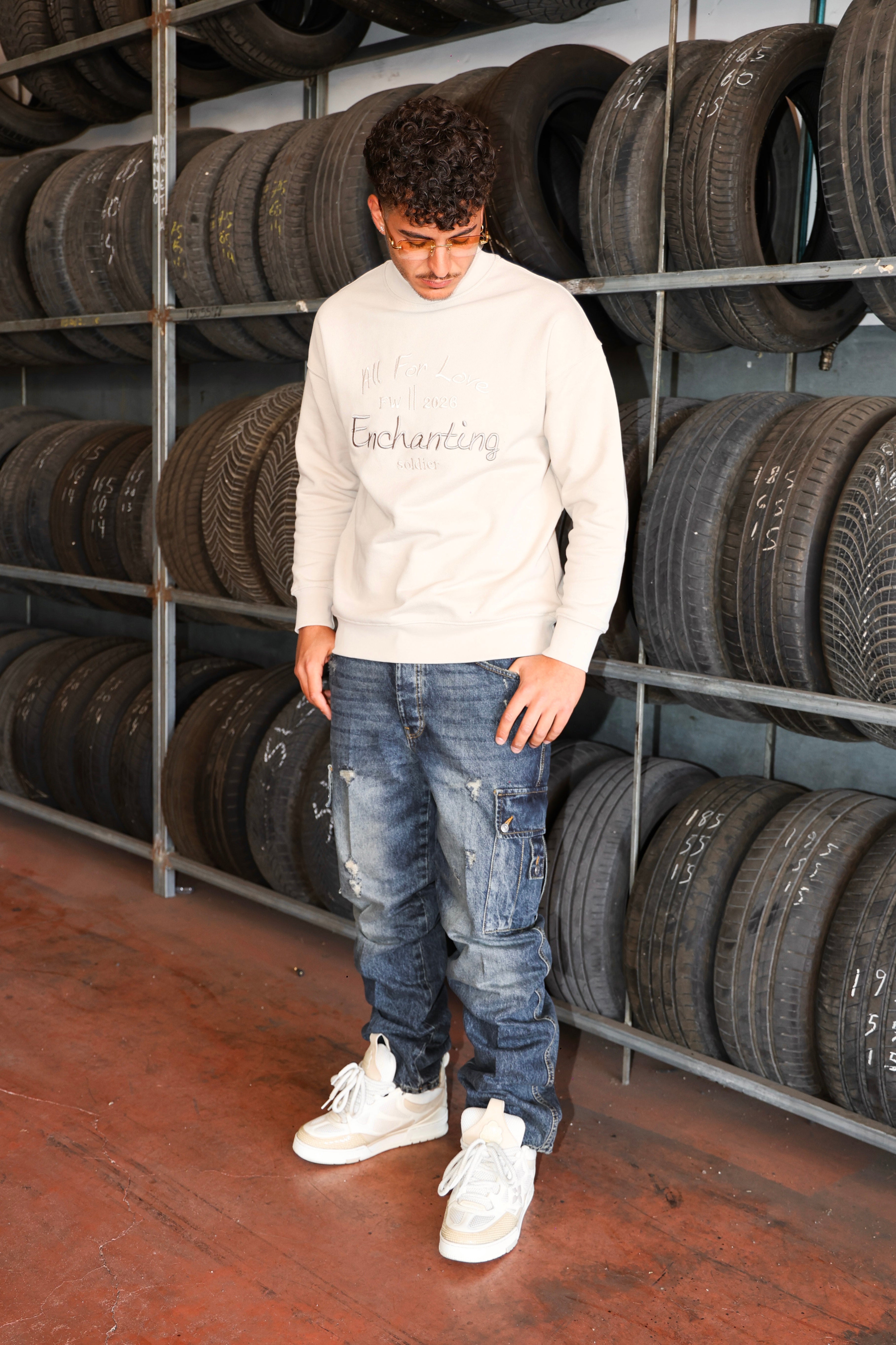 FELPA SOLDIER ALL FOR LOVE BEIGE