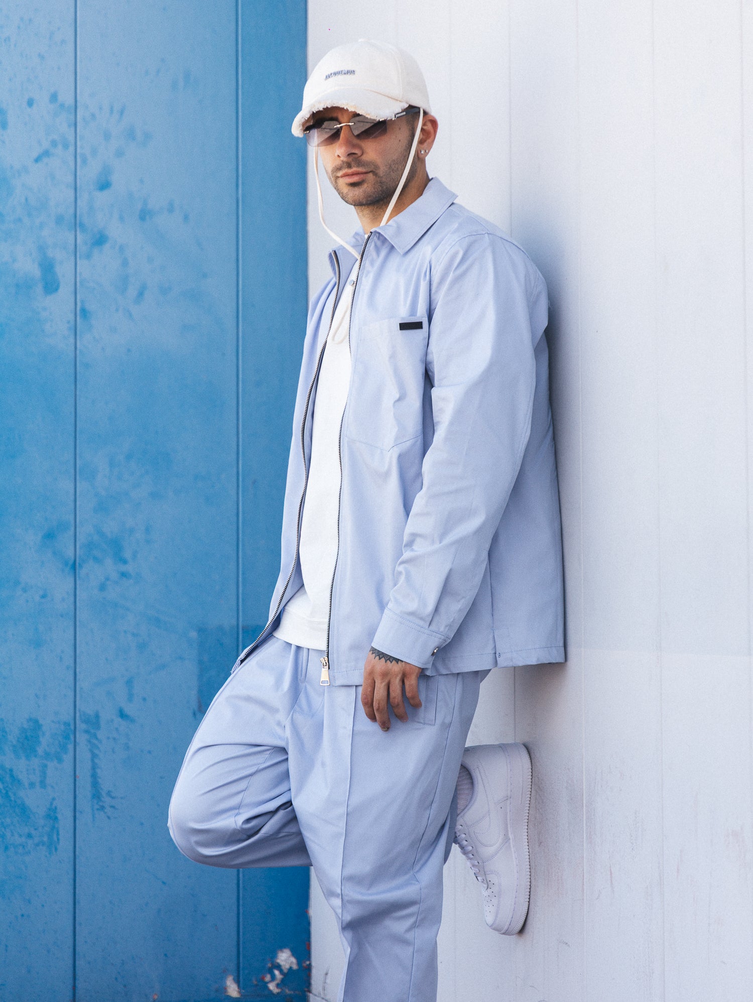 COORDINATO SOLDIER ZIP CELESTE