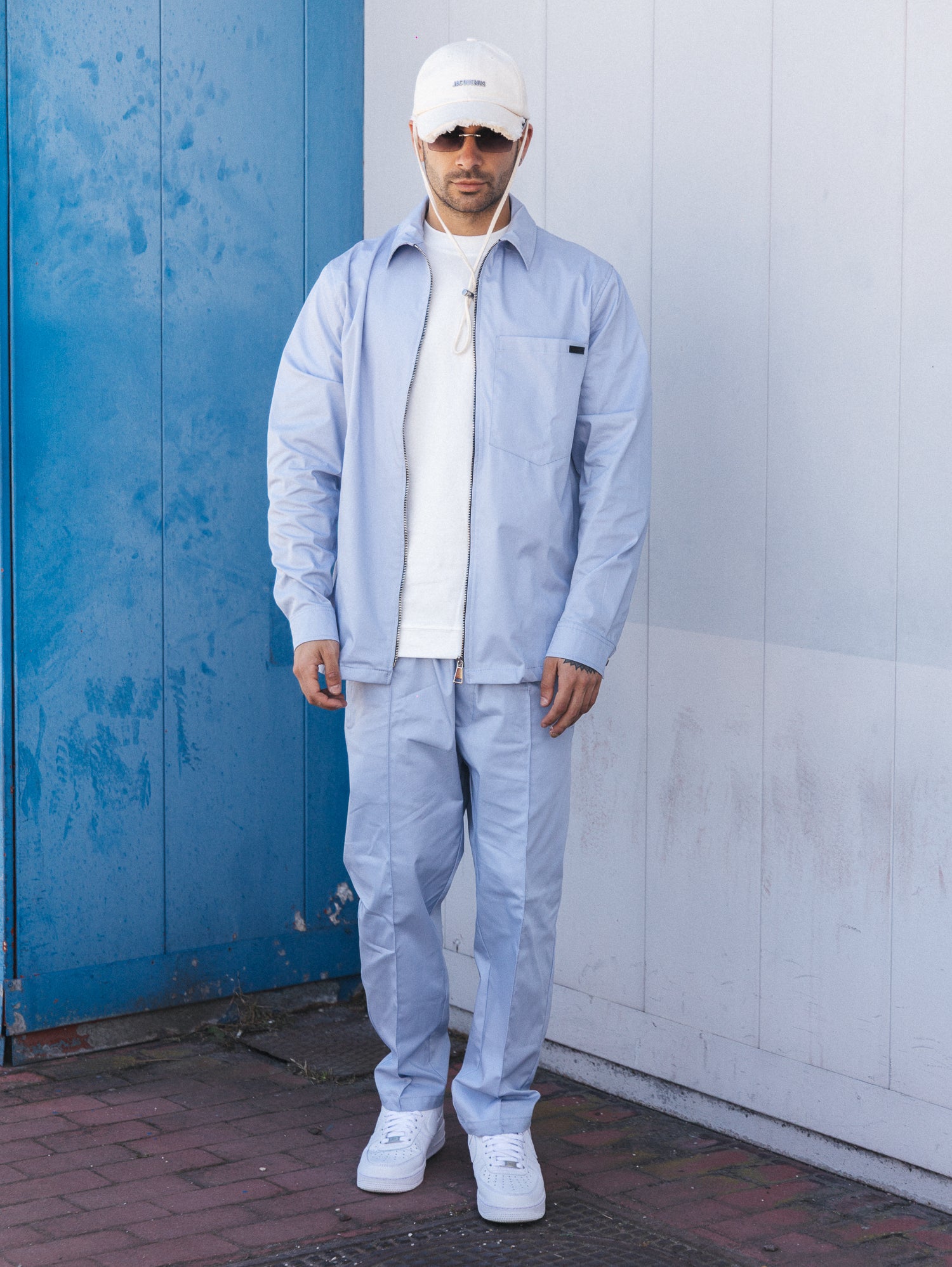 COORDINATO SOLDIER ZIP CELESTE