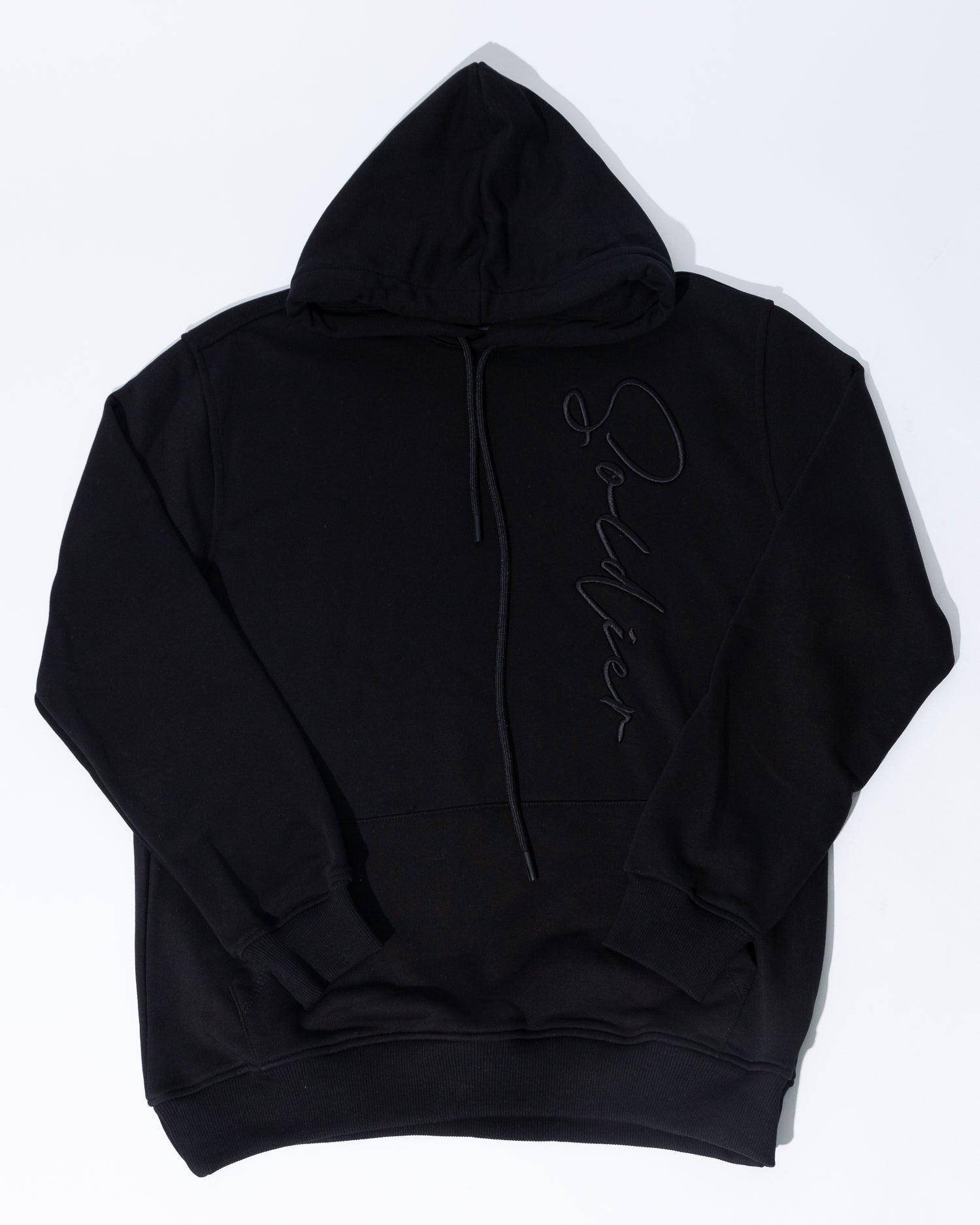 SOLDIER FELPA RICAMO SCRITTA NERA