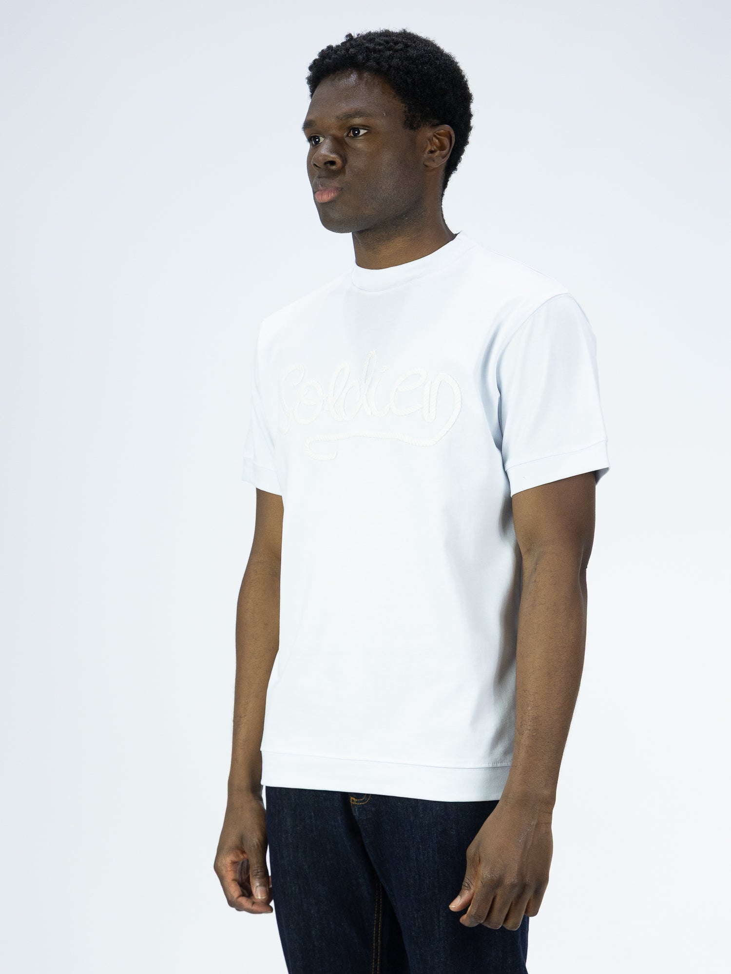 T-SHIRT SOLDIER LUREX BIANCA
