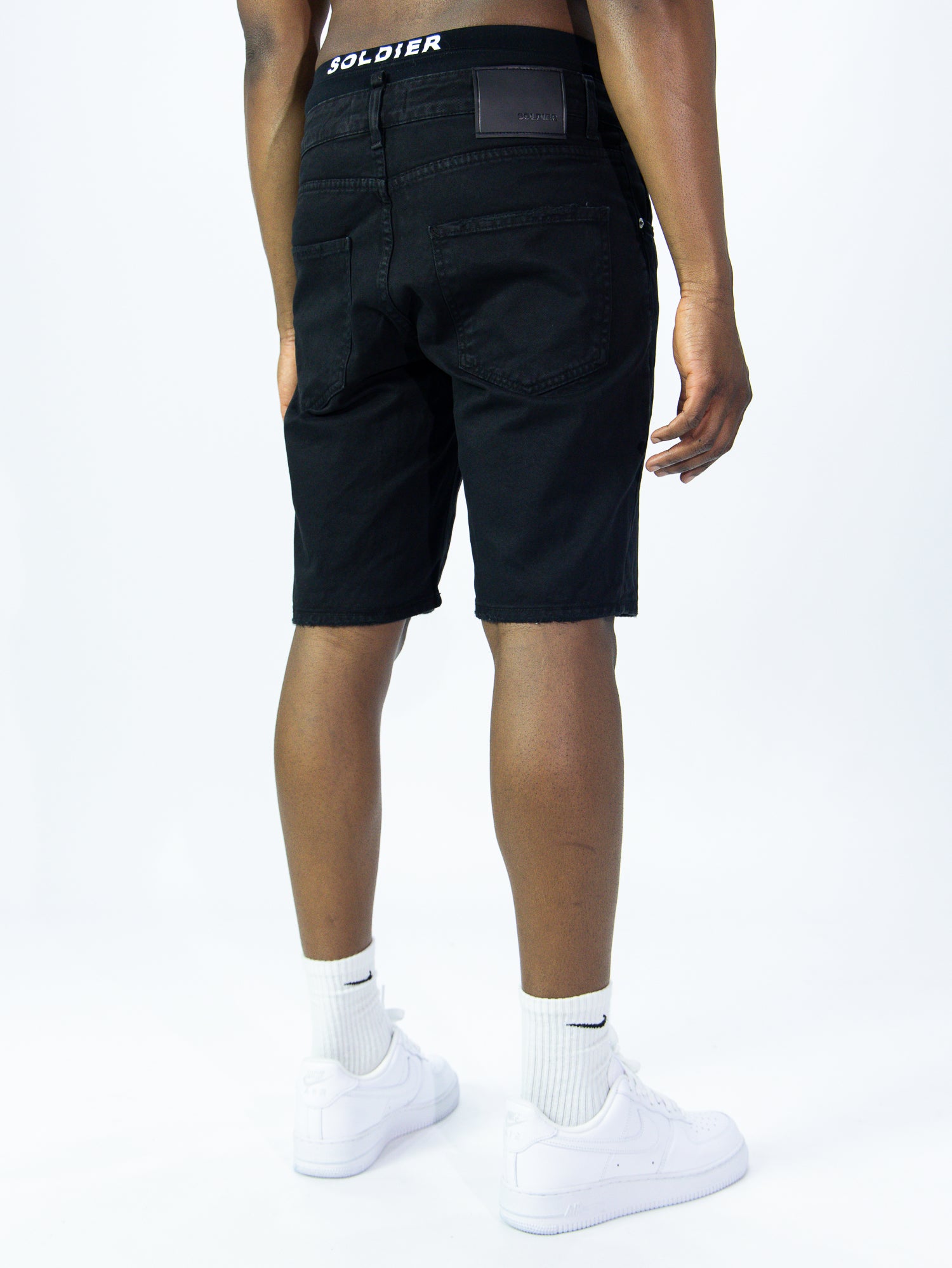 BERMUDA JEANS SOLDIER DRILL L.NERO