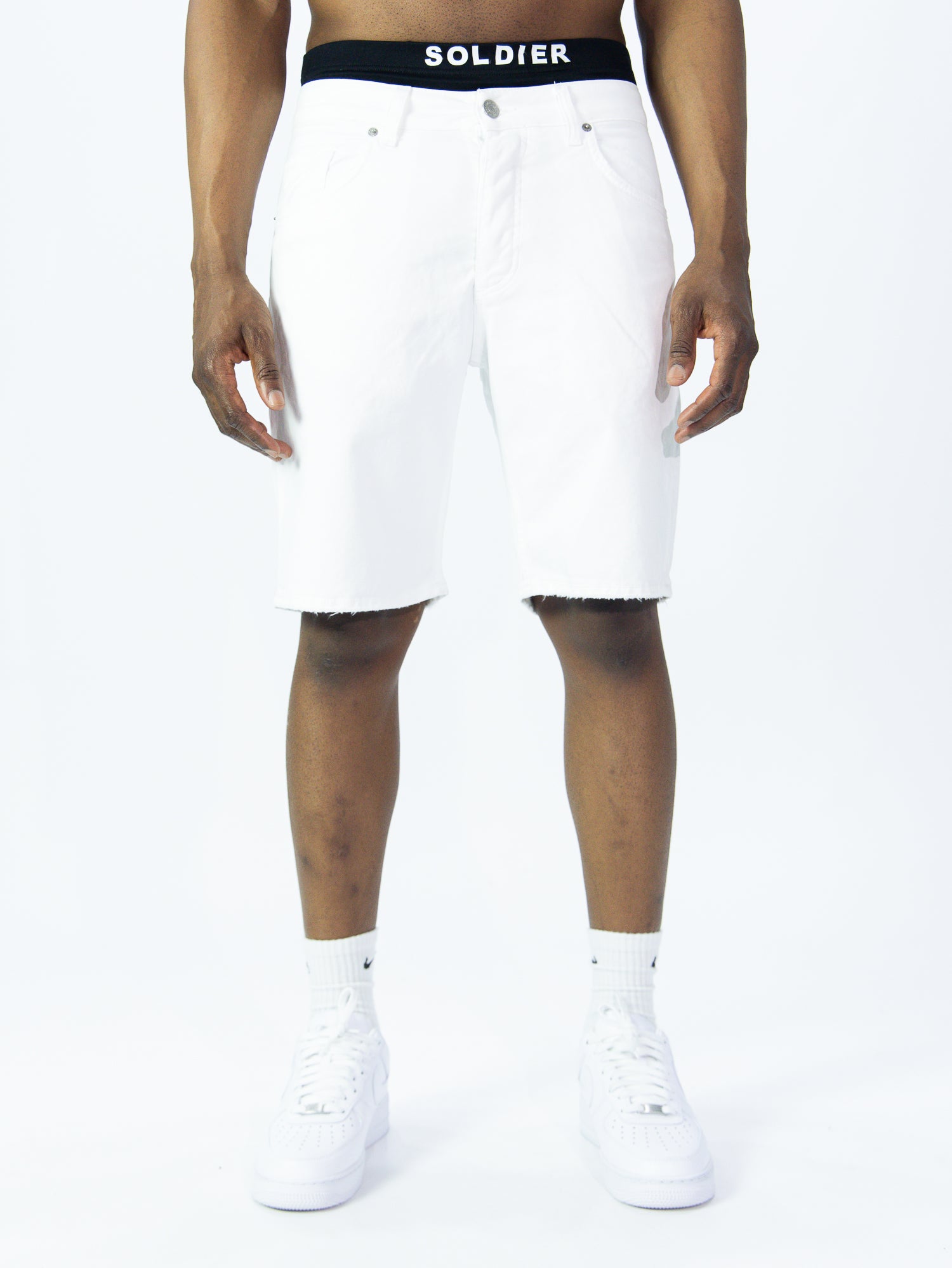 BERMUDA JEANS SOLDIER DRILL L.BIANCO