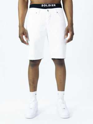 BERMUDA JEANS SOLDIER DRILL L.BIANCO