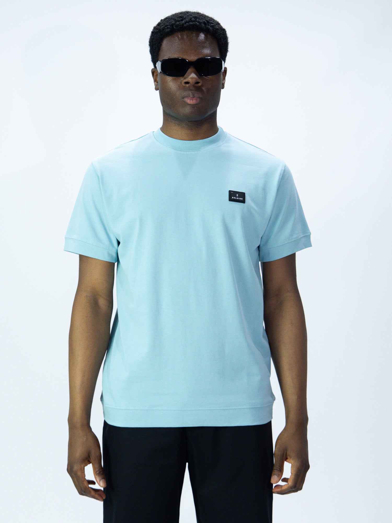 T-SHIRT SOLDIER PATCH NEW AZZURRA