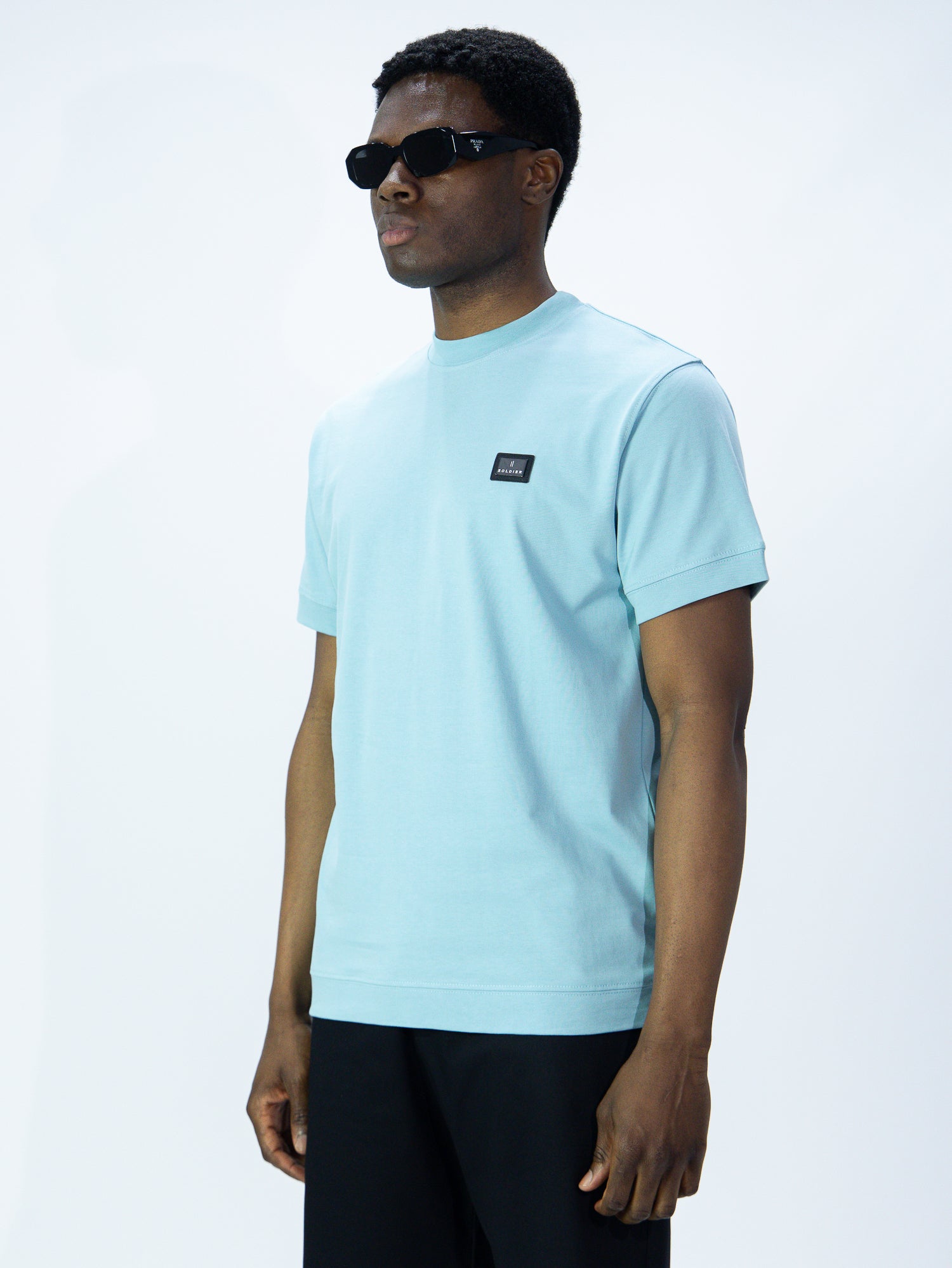 T-SHIRT SOLDIER PATCH NEW AZZURRA