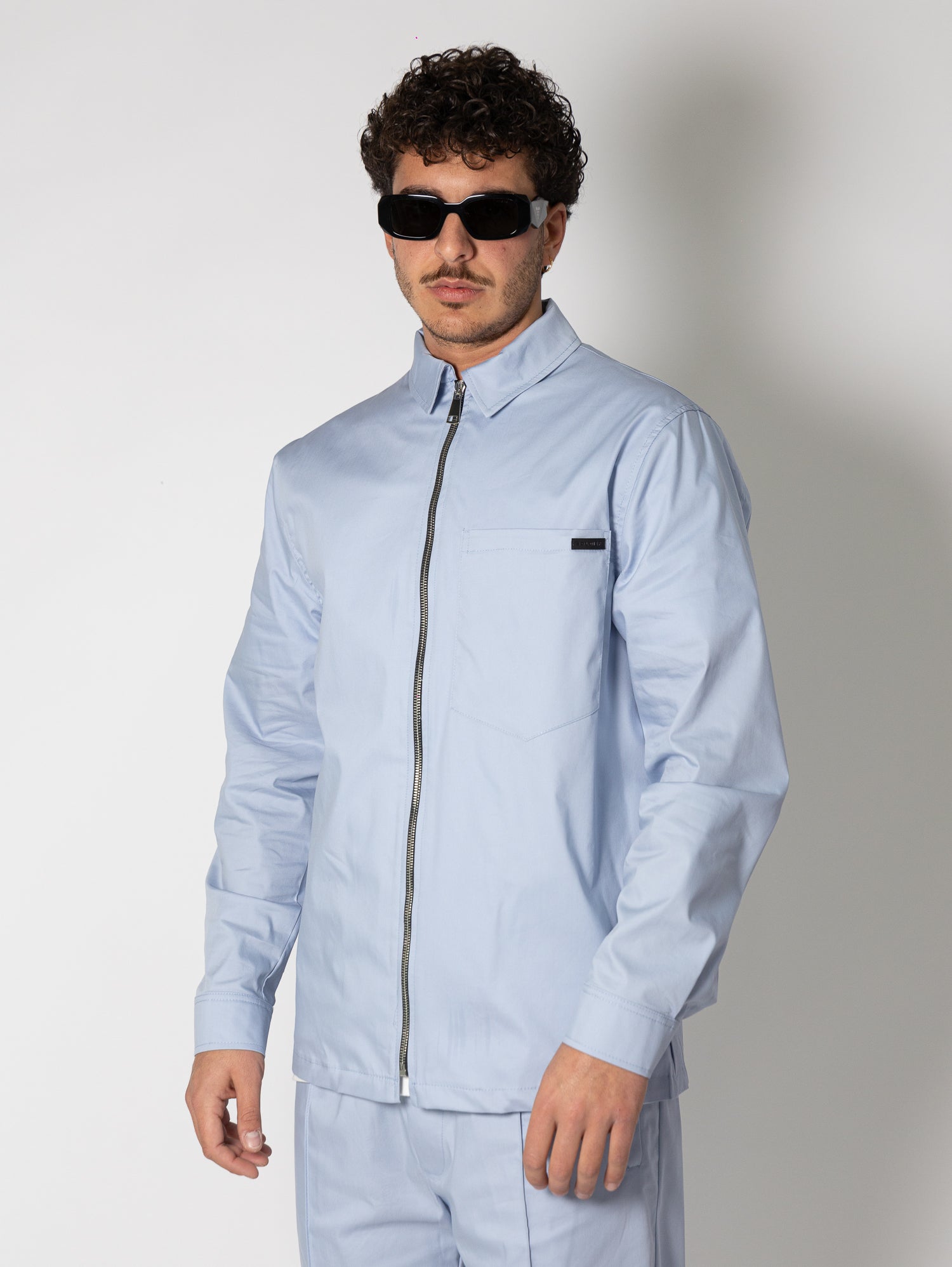 COORDINATO SOLDIER ZIP CELESTE