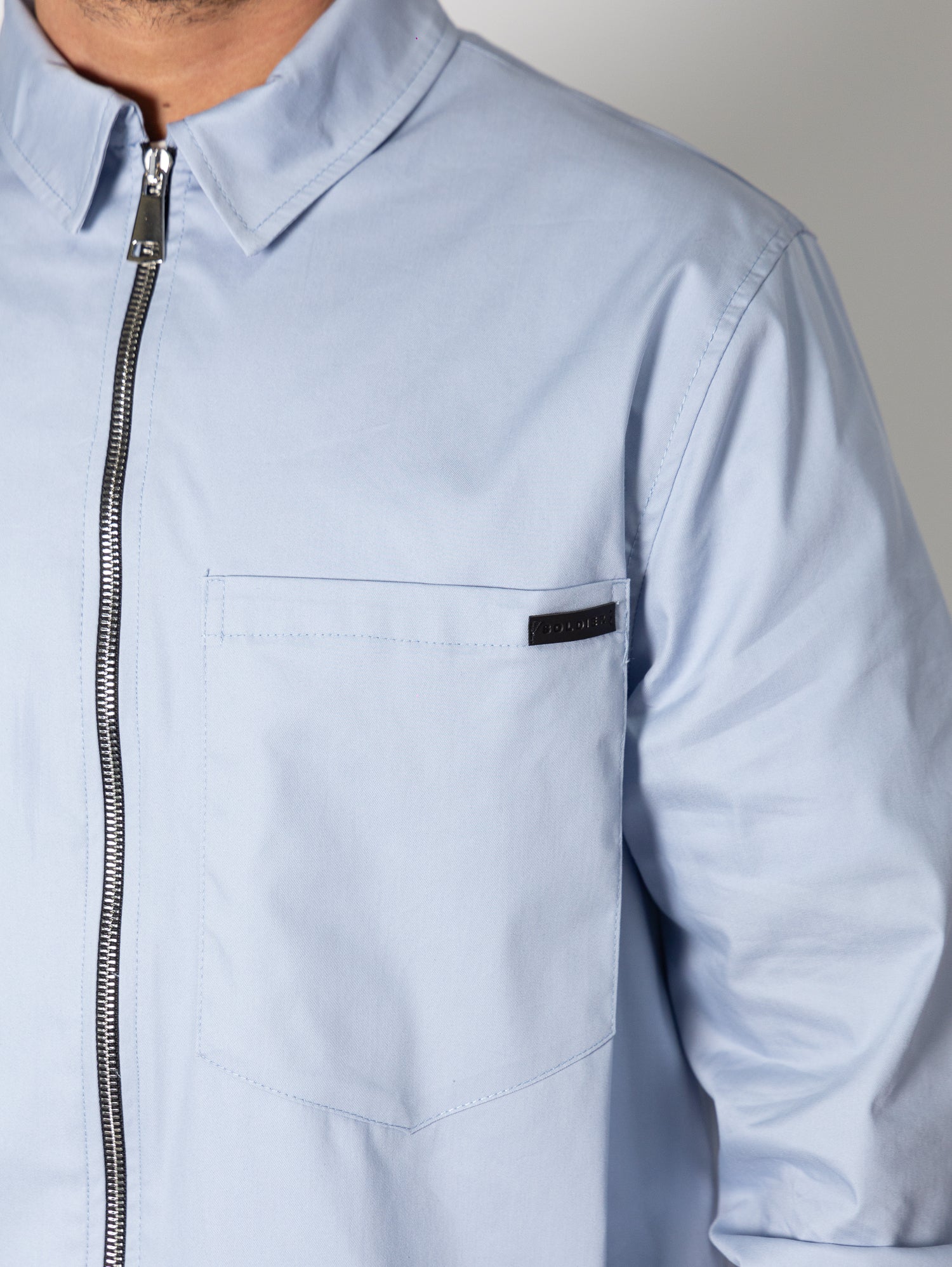 COORDINATO SOLDIER ZIP CELESTE