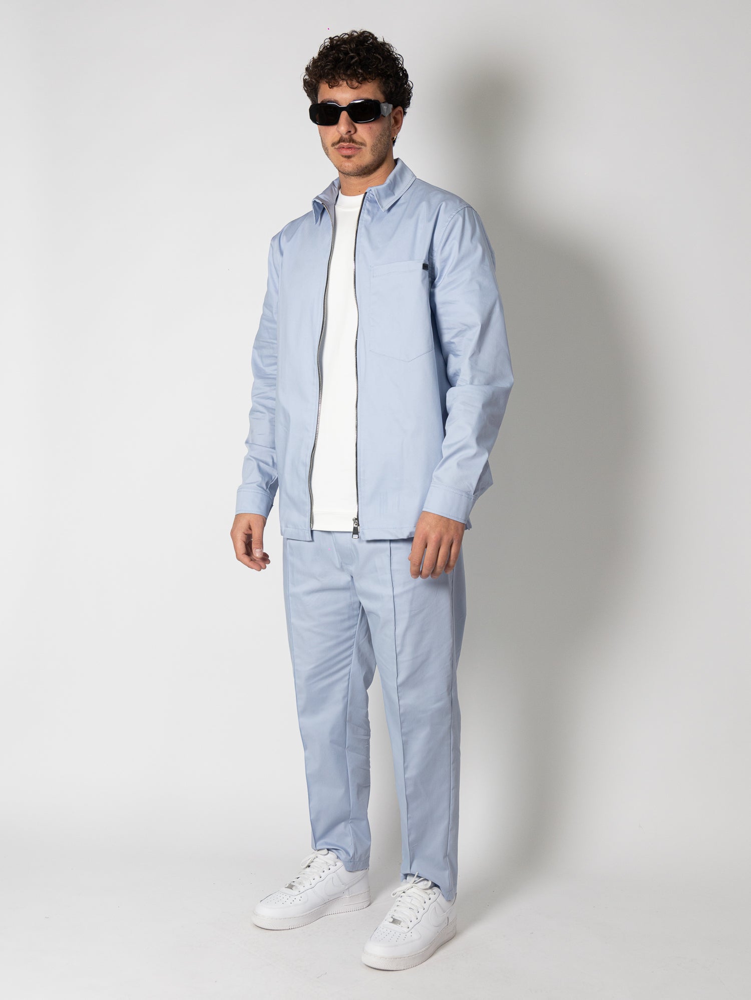 COORDINATO SOLDIER ZIP CELESTE