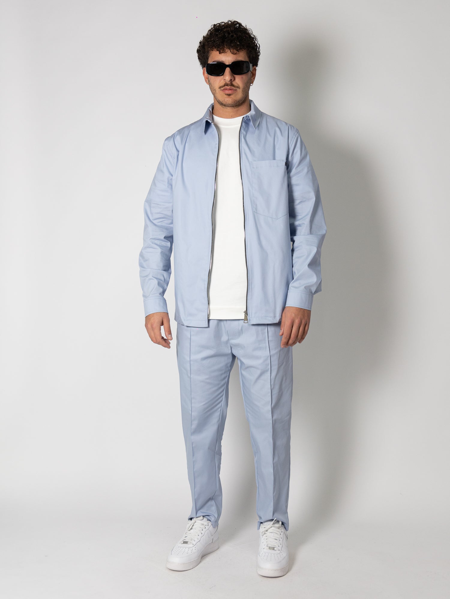 COORDINATO SOLDIER ZIP CELESTE