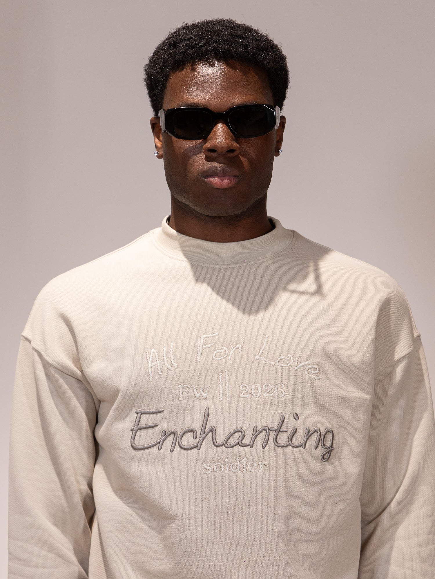 FELPA SOLDIER ALL FOR LOVE BEIGE