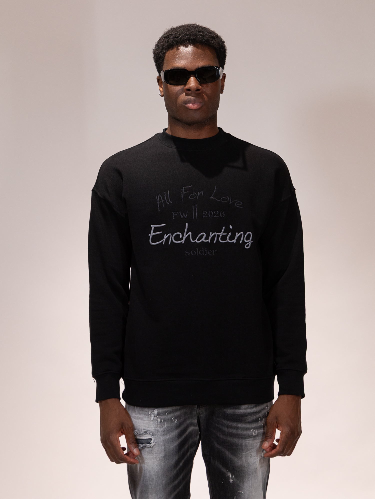 FELPA SOLDIER ALL FOR LOVE NERA