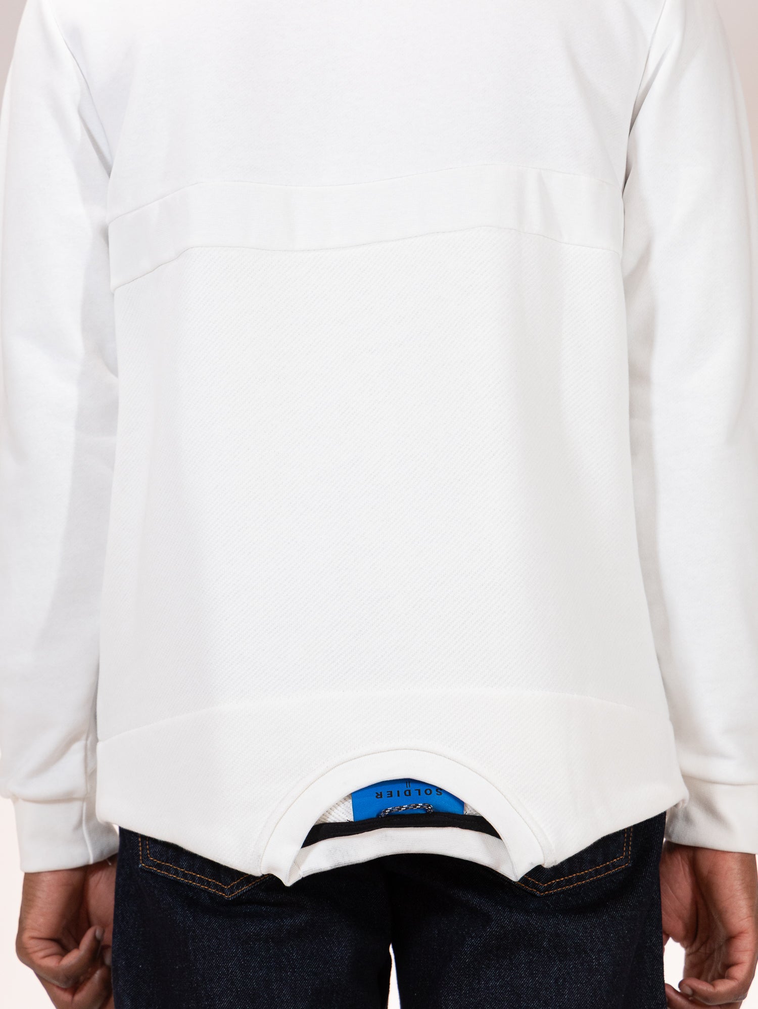 FELPA SOLDIER DOPPIO COLLO BIANCA
