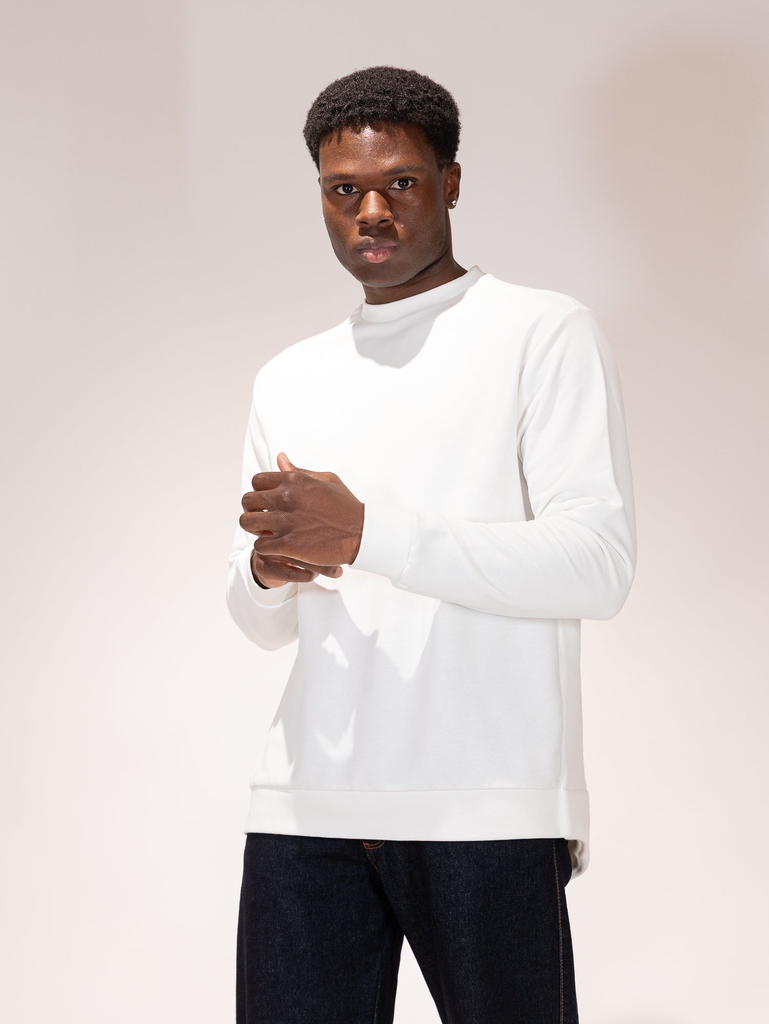 FELPA SOLDIER DOPPIO COLLO BIANCA