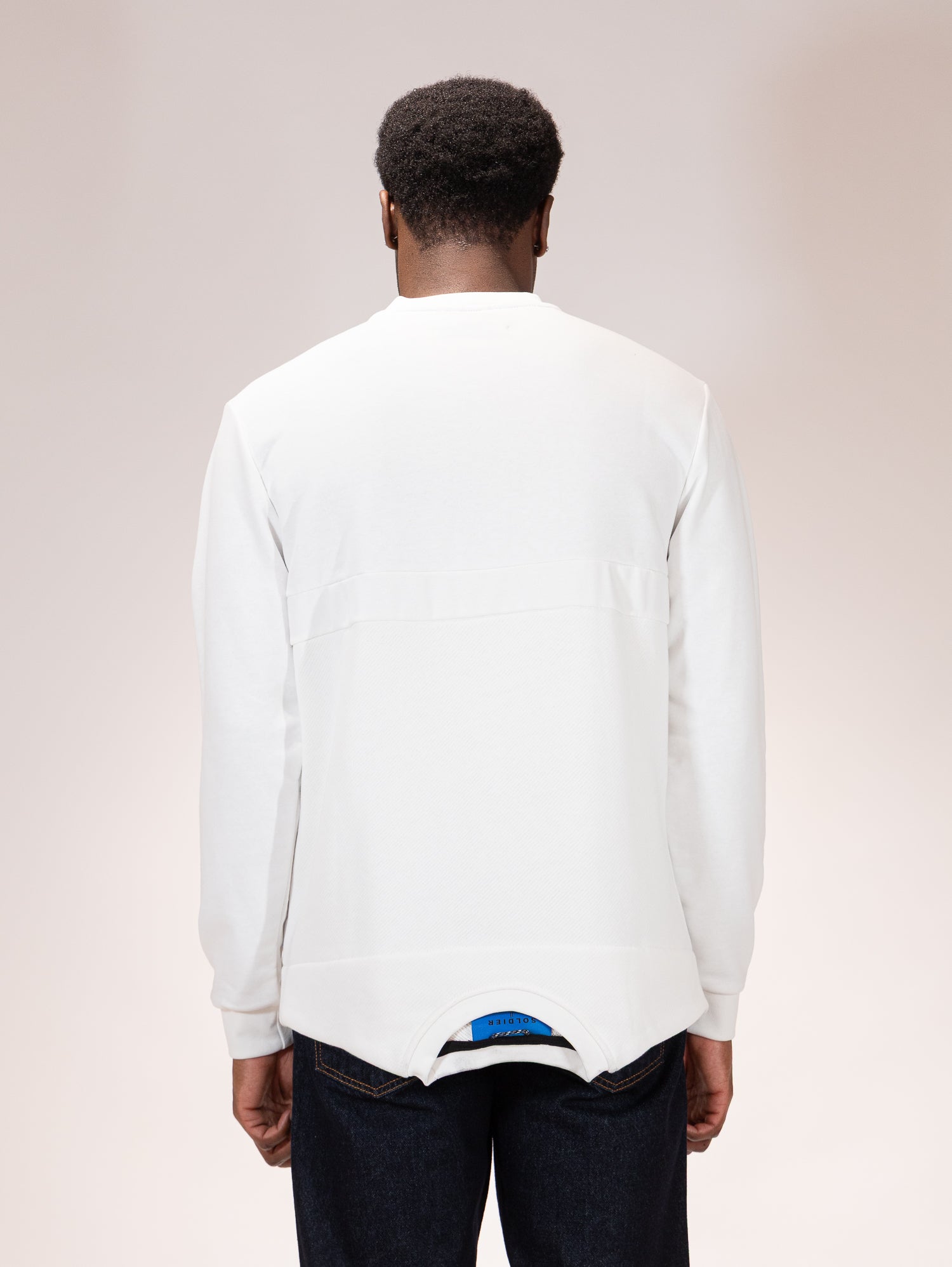 FELPA SOLDIER DOPPIO COLLO BIANCA