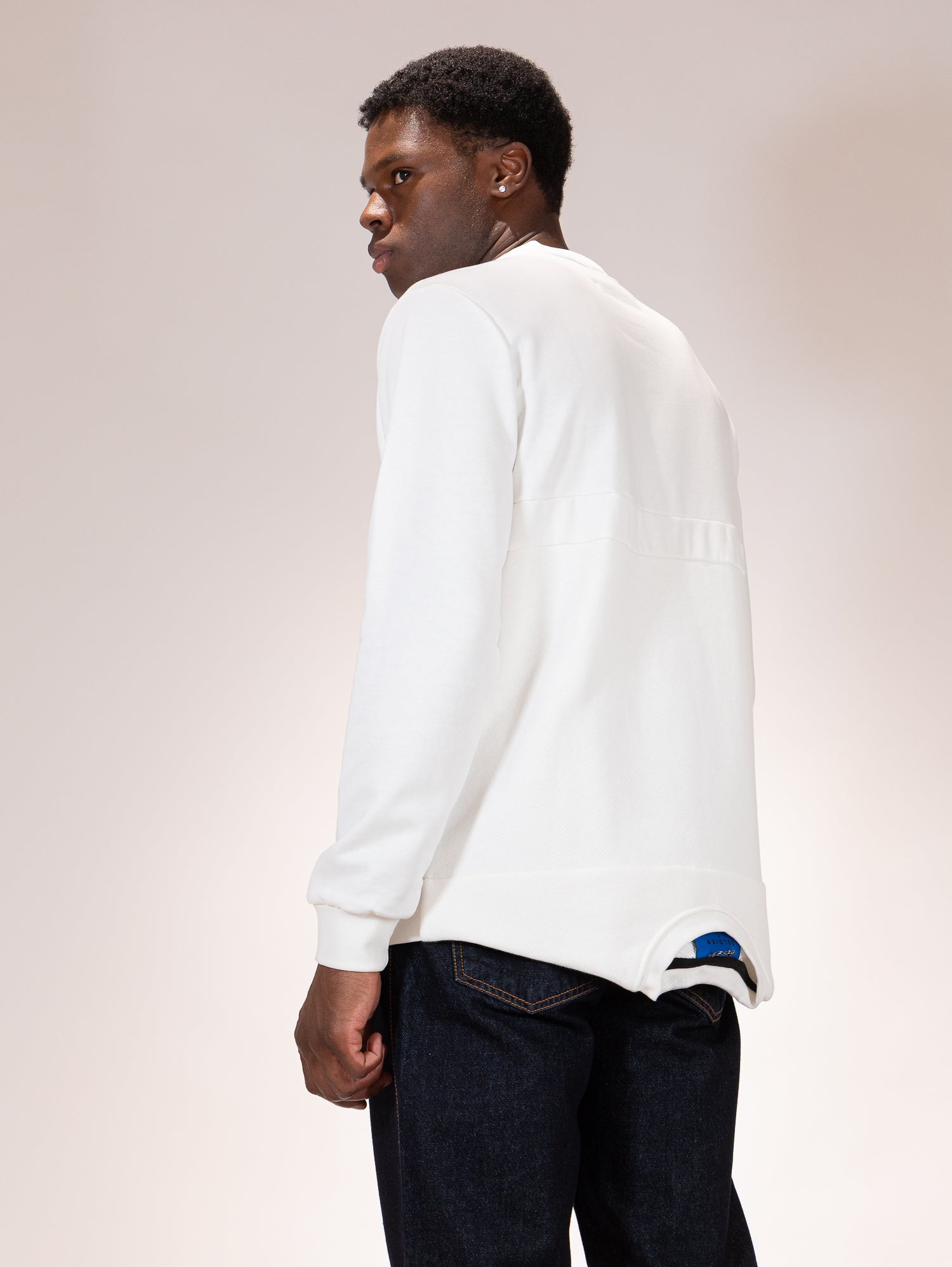 FELPA SOLDIER DOPPIO COLLO BIANCA