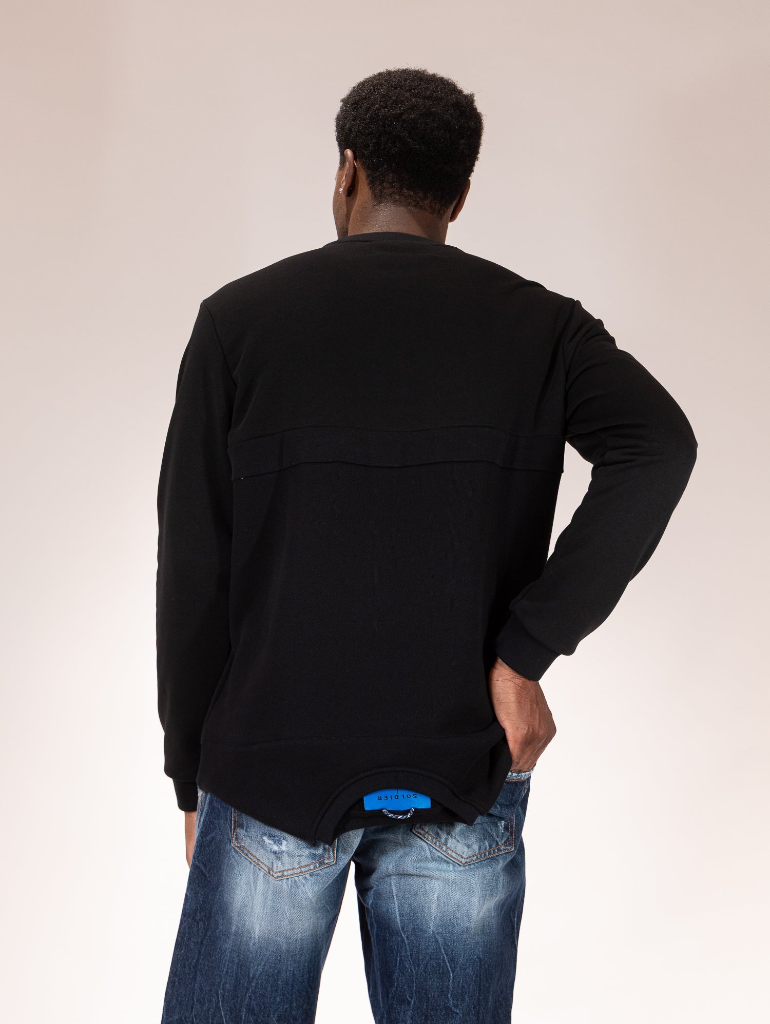 FELPA SOLDIER DOPPIO COLLO NERA