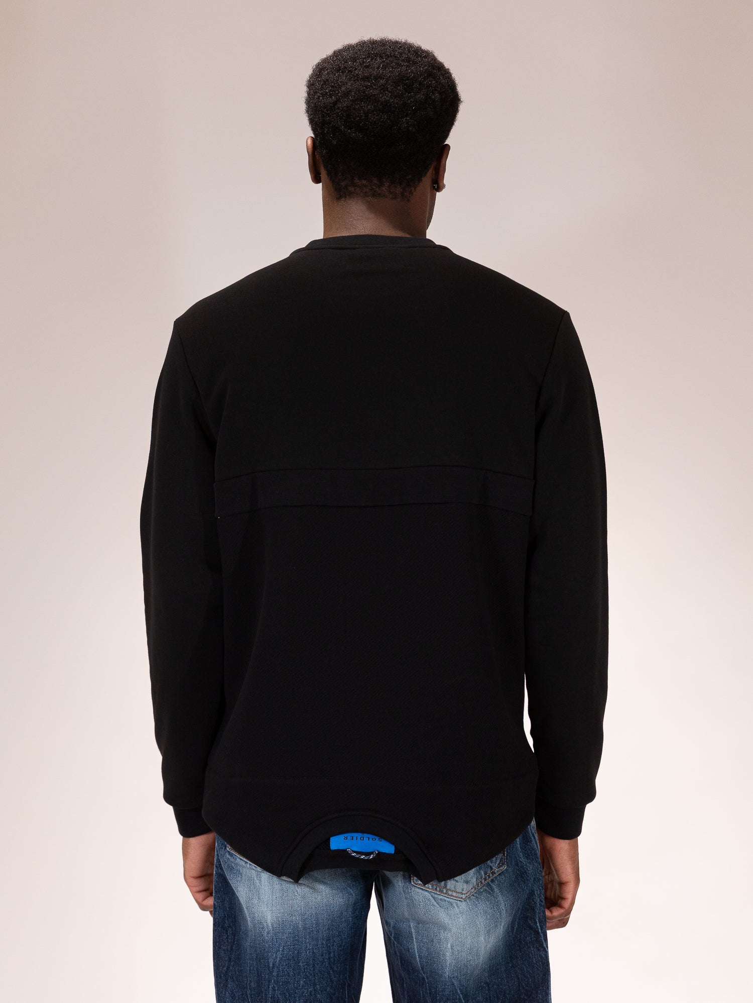 FELPA SOLDIER DOPPIO COLLO NERA