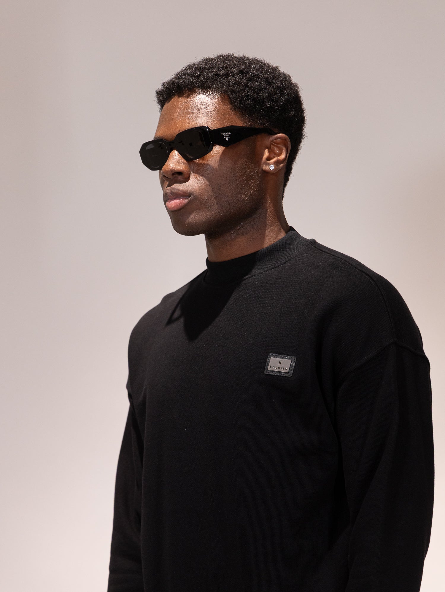 FELPA SOLDIER GIROCOLLO PRIME NERA