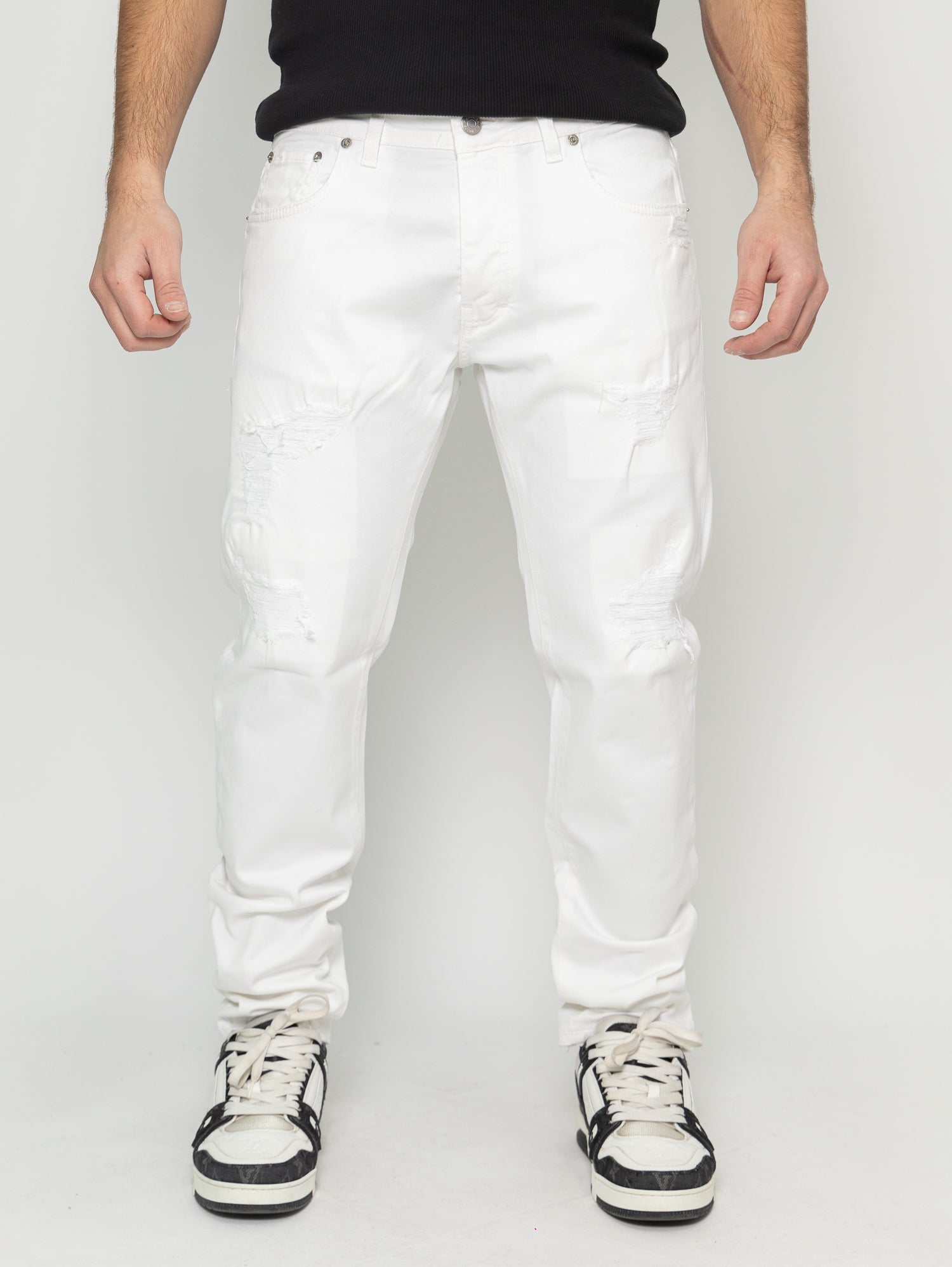 JEANS SOLDIER BOSS DRILL ROT. BIANCO