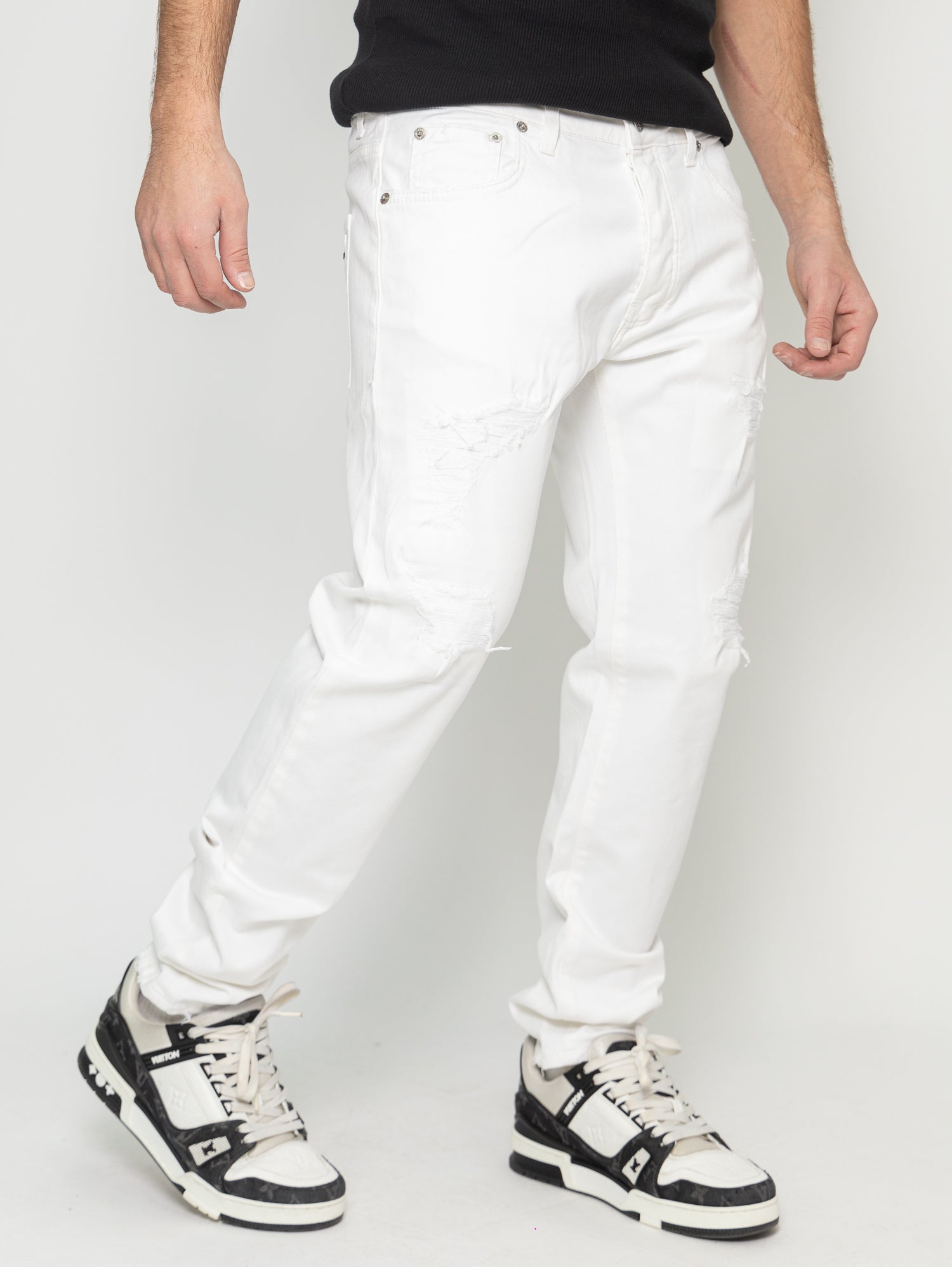 JEANS SOLDIER BOSS DRILL ROT. BIANCO