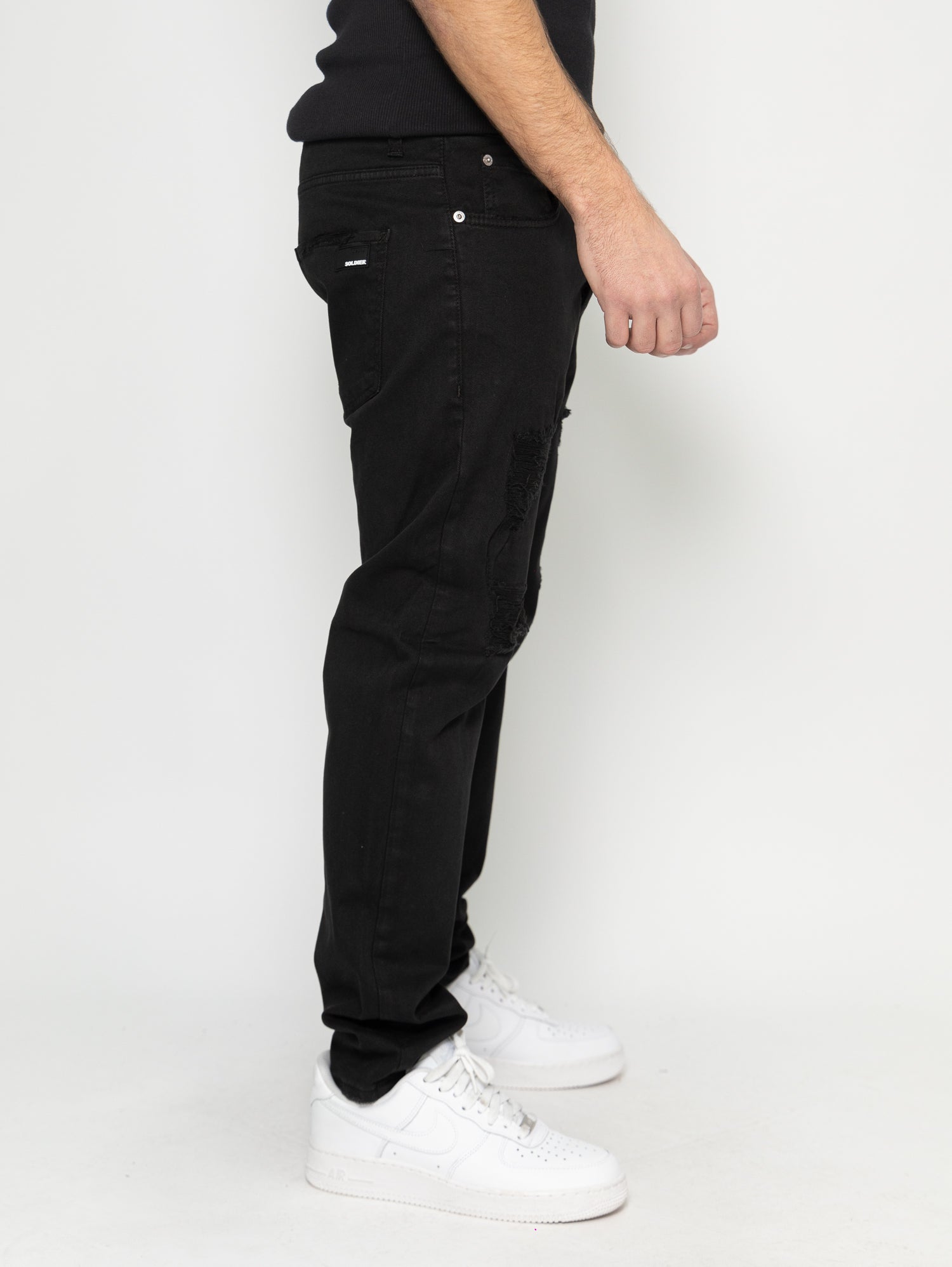 JEANS SOLDIER BOSS DRILL ROT. NERO