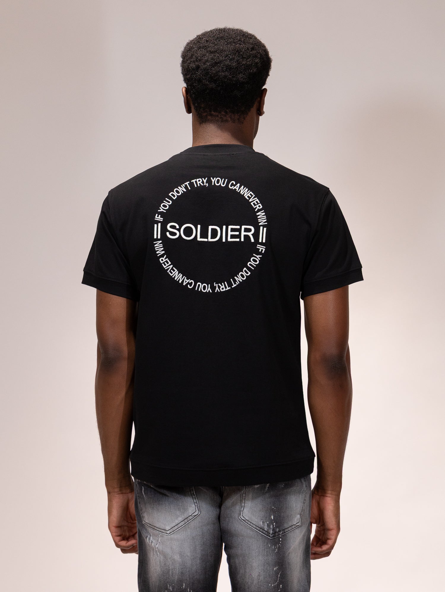 T-SHIRT SOLDEIR DON'T TRY NERO