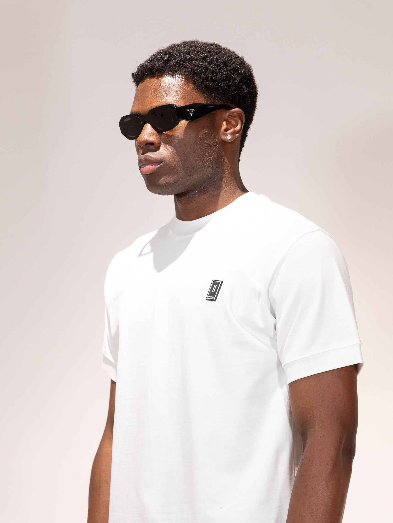 T-SHIRT SOLDIER PATCH BIANCO