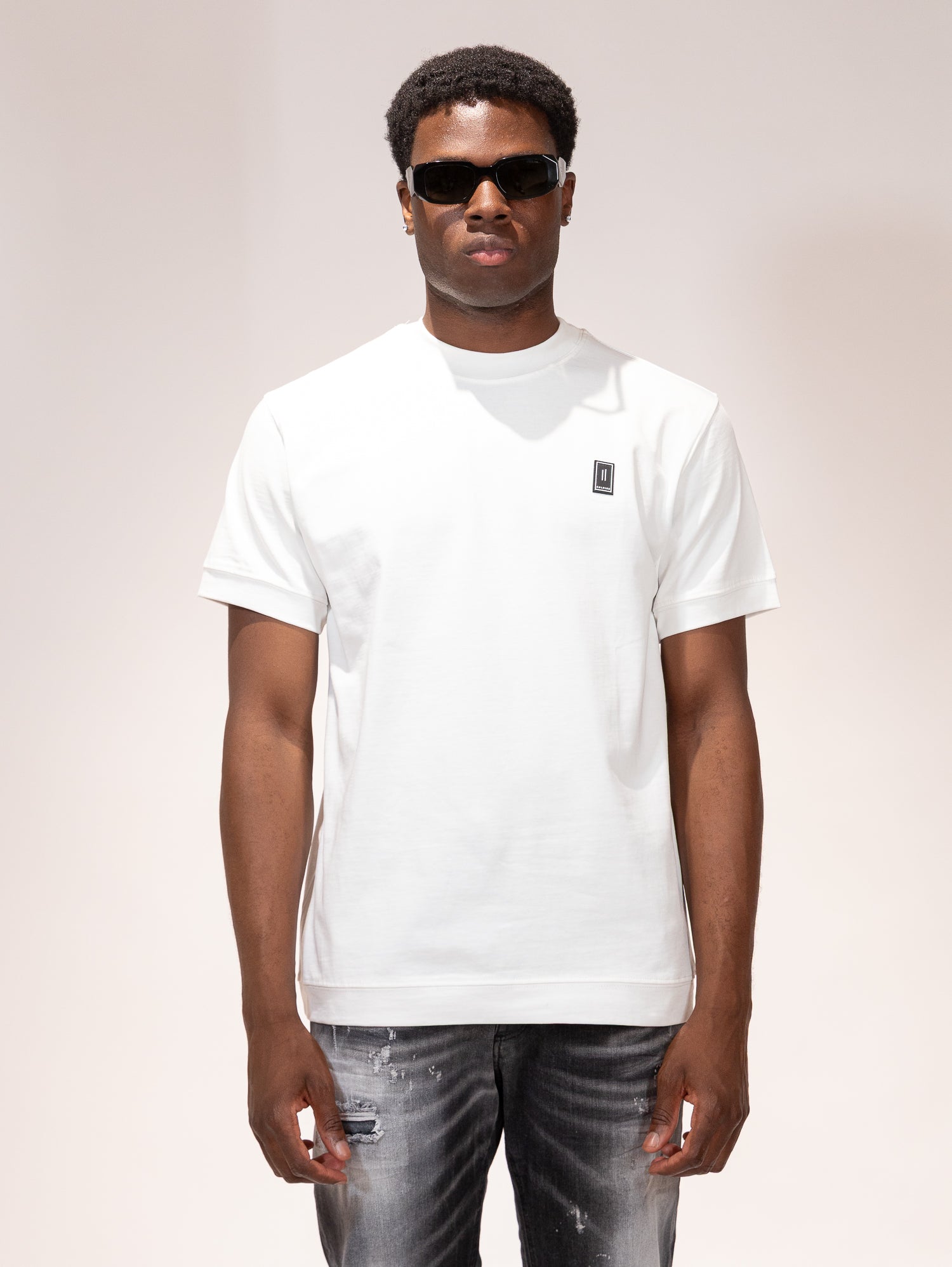 T-SHIRT SOLDIER PATCH BIANCO